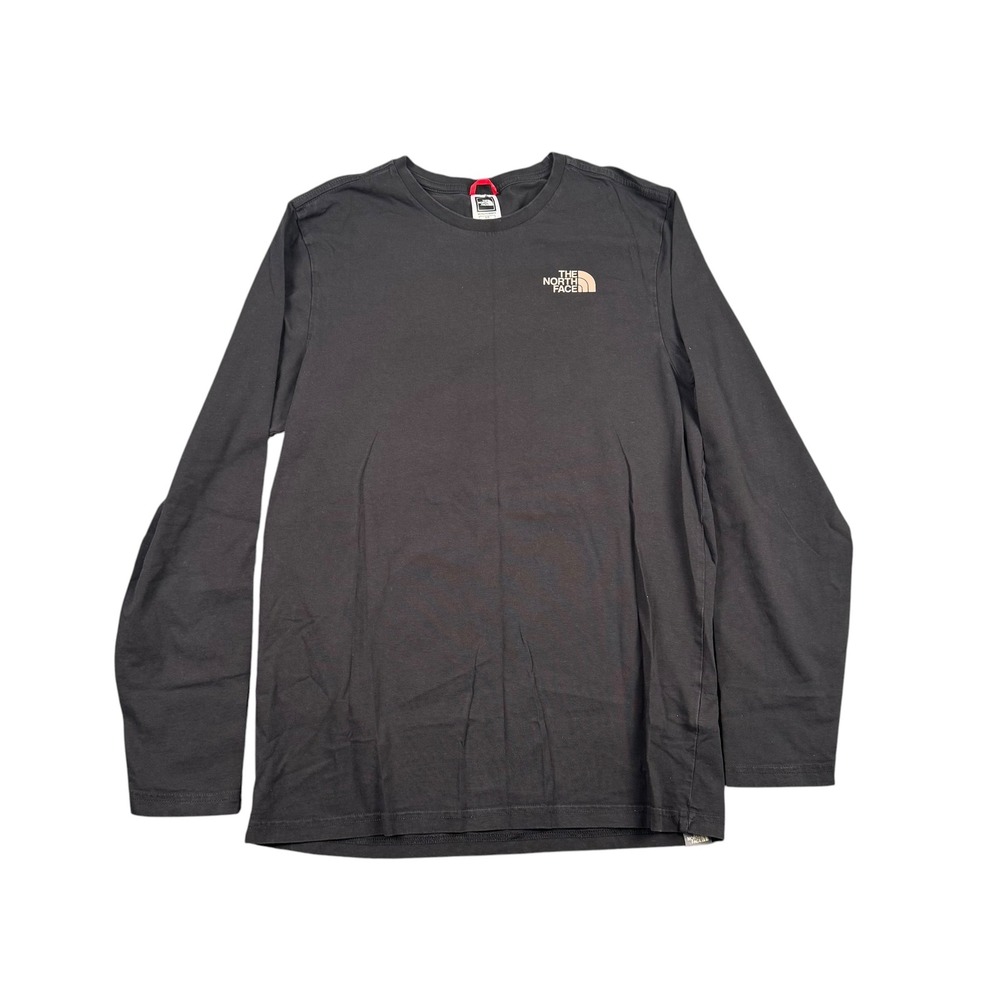 The North Face Men Black Denali Mt McKinley Alaska Long Sleeve Graphic Tee S 891